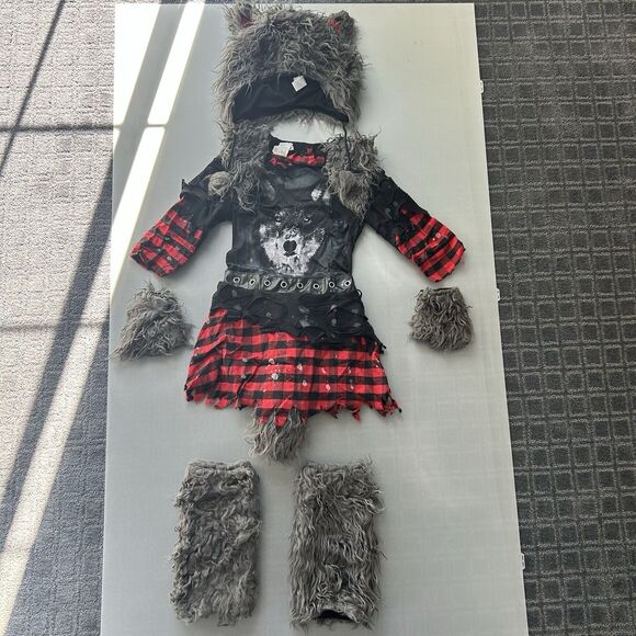 Suit Yourself She-Wolf Werewolf Size Medium 8-l0 Halloween Cosplay Child Costume - Picture 2 of 16